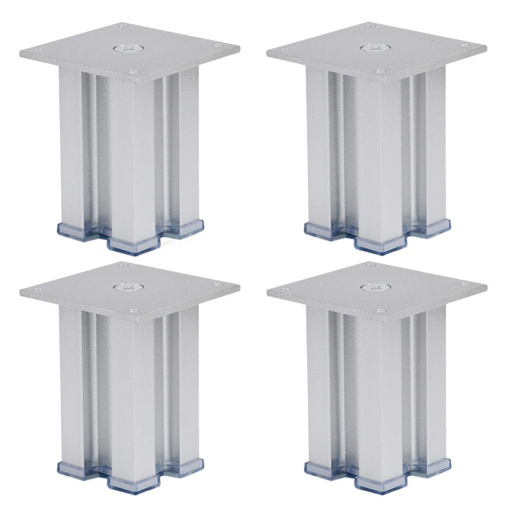 4Pcs 25cm Aluminum Anti-Slip Sofa Leg Furniture Replacement Leg Plinth Feet