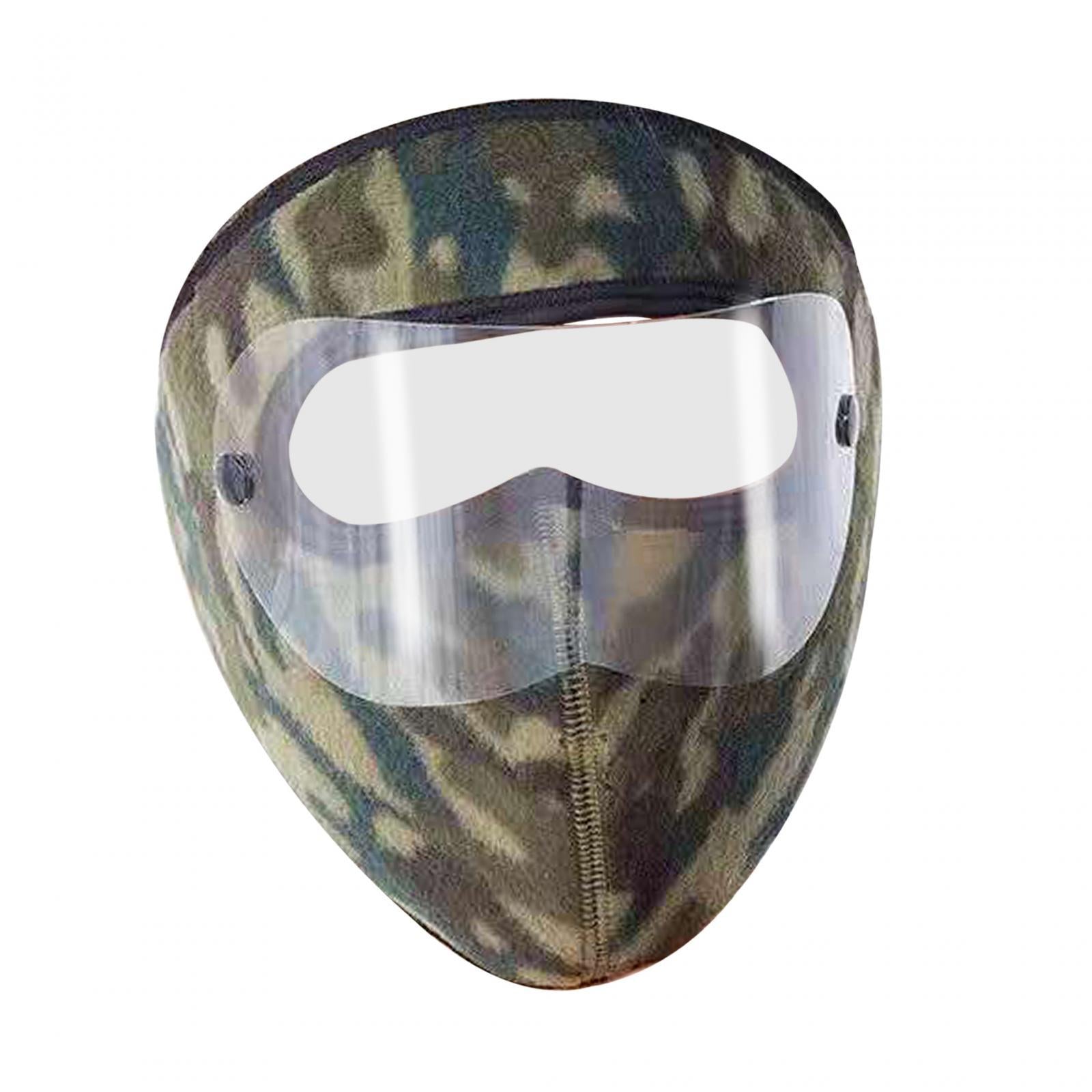 Winter Mask Fleece Breathable Coldproof Face Mask for Skiing Outdoor Cycling Green
