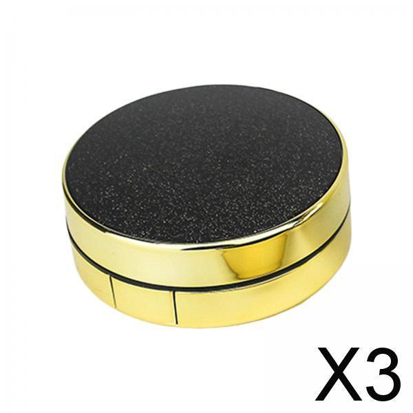 3xAir Cushion Box with Powder Puff Powder Case DIY Foundation BB cc Cream Case Black