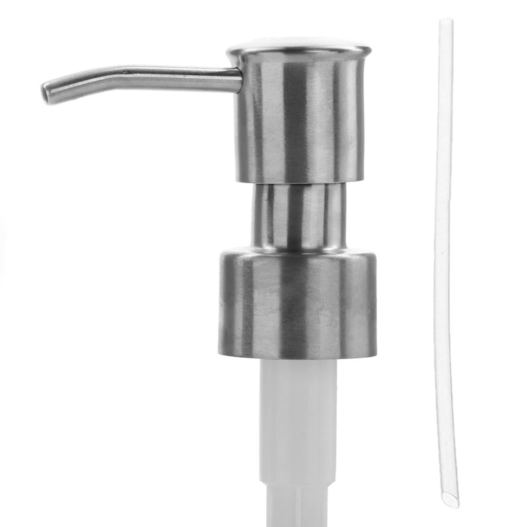 Stainless Steel Soap Pump Liquid Lotion Dispenser Replacement Jar Tube A