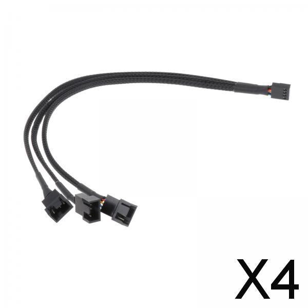 4x4 Pin PWM Splitter Cable Fan Power Connector 1 to 3 Way for CPU Cooling Fans