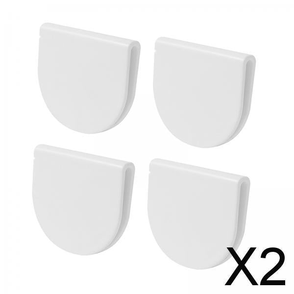 2x4x Shower Curtain Clips White Easy to Install Durable Bathroom Curtain Clips