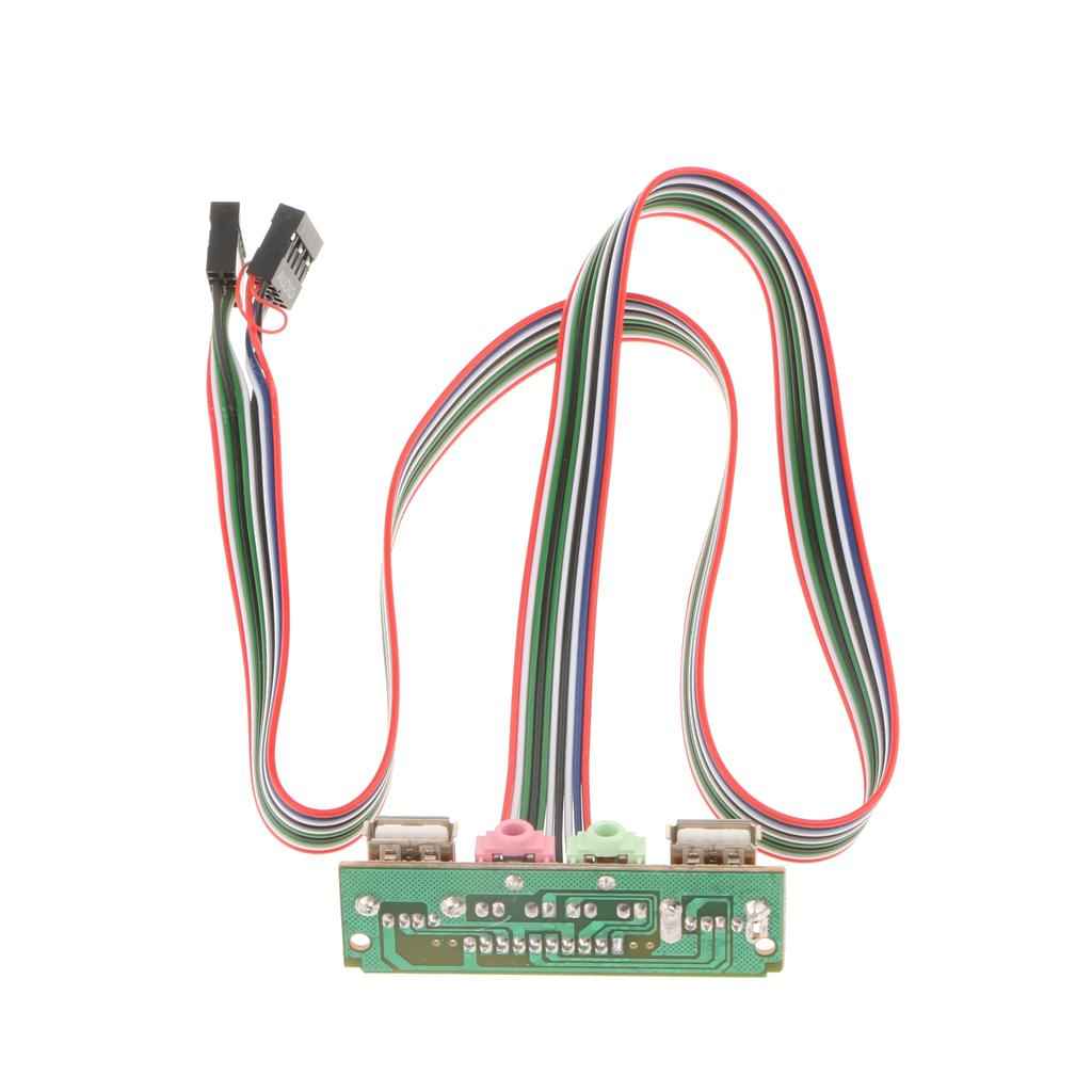 PC Computer Case Front Panel USB Audio Port Mic Earphone Cable 6.8CM