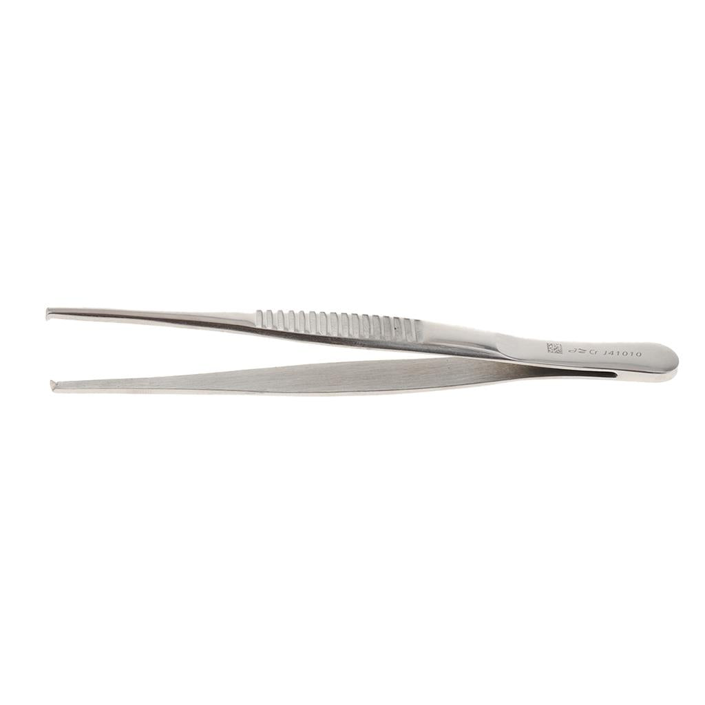 Long Stainless Steel Straight Tweezers for Detailed Work 12.5cm Length B