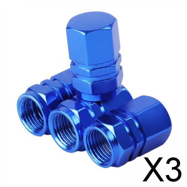 3x4 Pieces Car Tire Valve Stem Caps Seal Air Caps Covers for Trucks Bikes blue