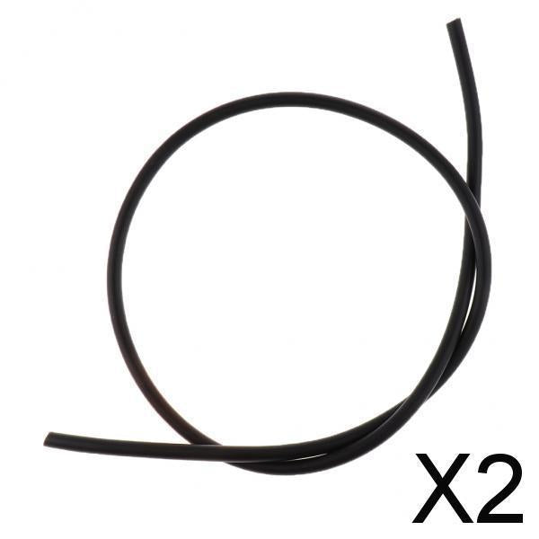 2xNew 1M Motorcycle Fuel Oil Delivery Tube Hose Line Petrol Pipe Black