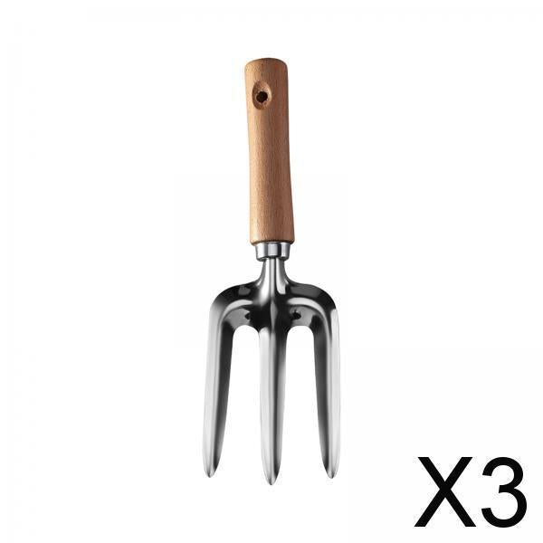 3xMultifunctional Gardening Tool Manual Hand Weeding Removal for Courtyard Spade