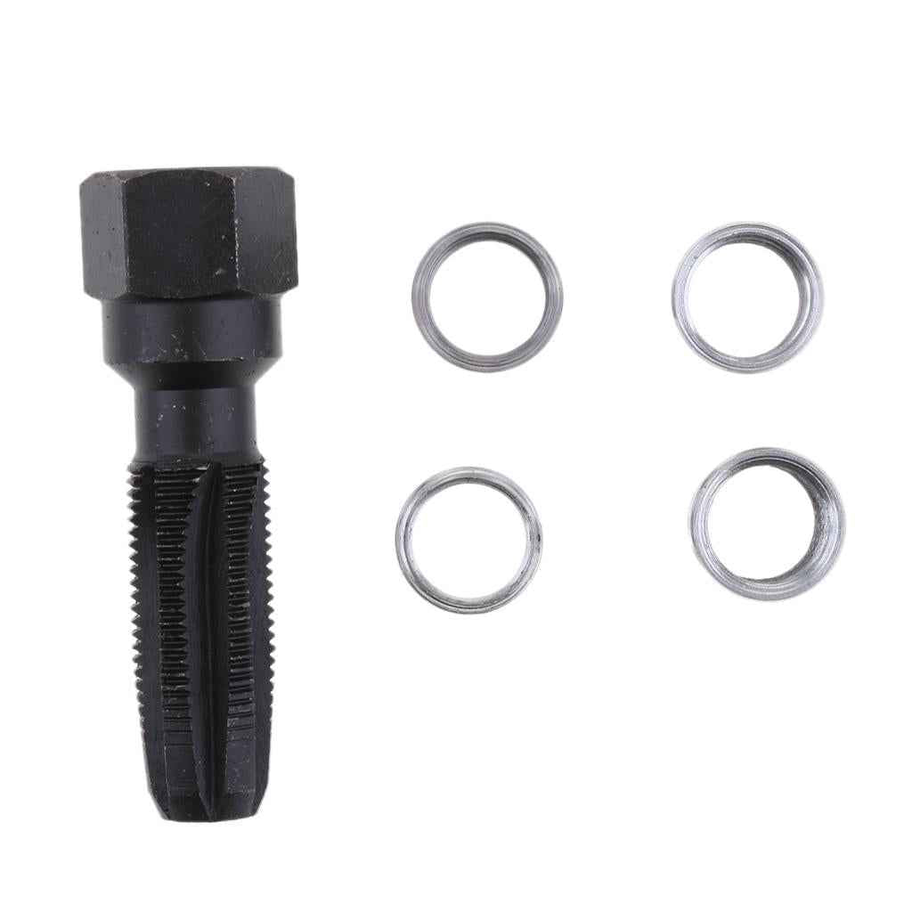 5 Pieces 14mm Spark Plug Rethreader Repair Tap Tool Reamer Inserts Kits