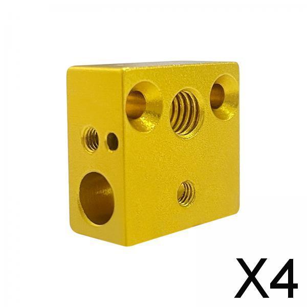 4xHeater Block Quality Professional Printer Accesoories for Hotend Ender5 CR10 Aureate