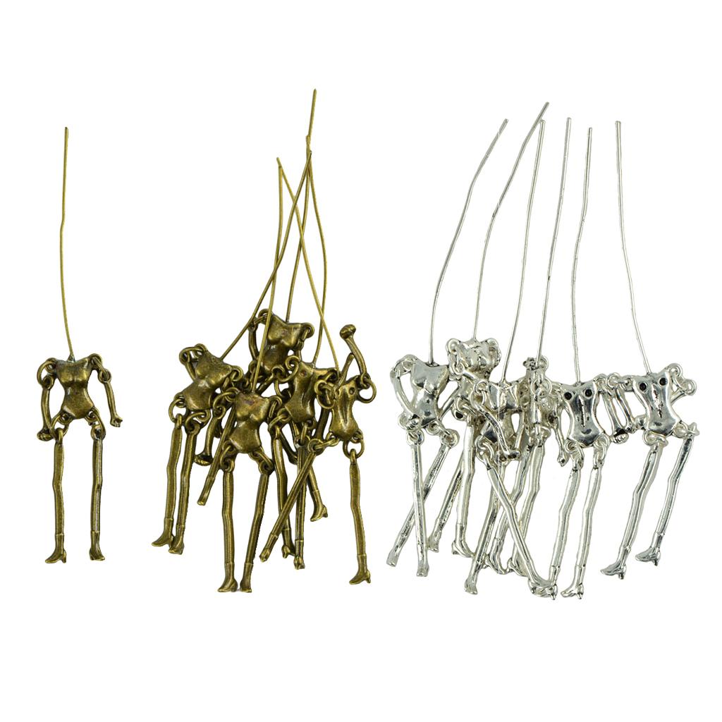 24pcs Human Skeleton Body DIY Dolls Pendants Jewelry Making Charms Crafts