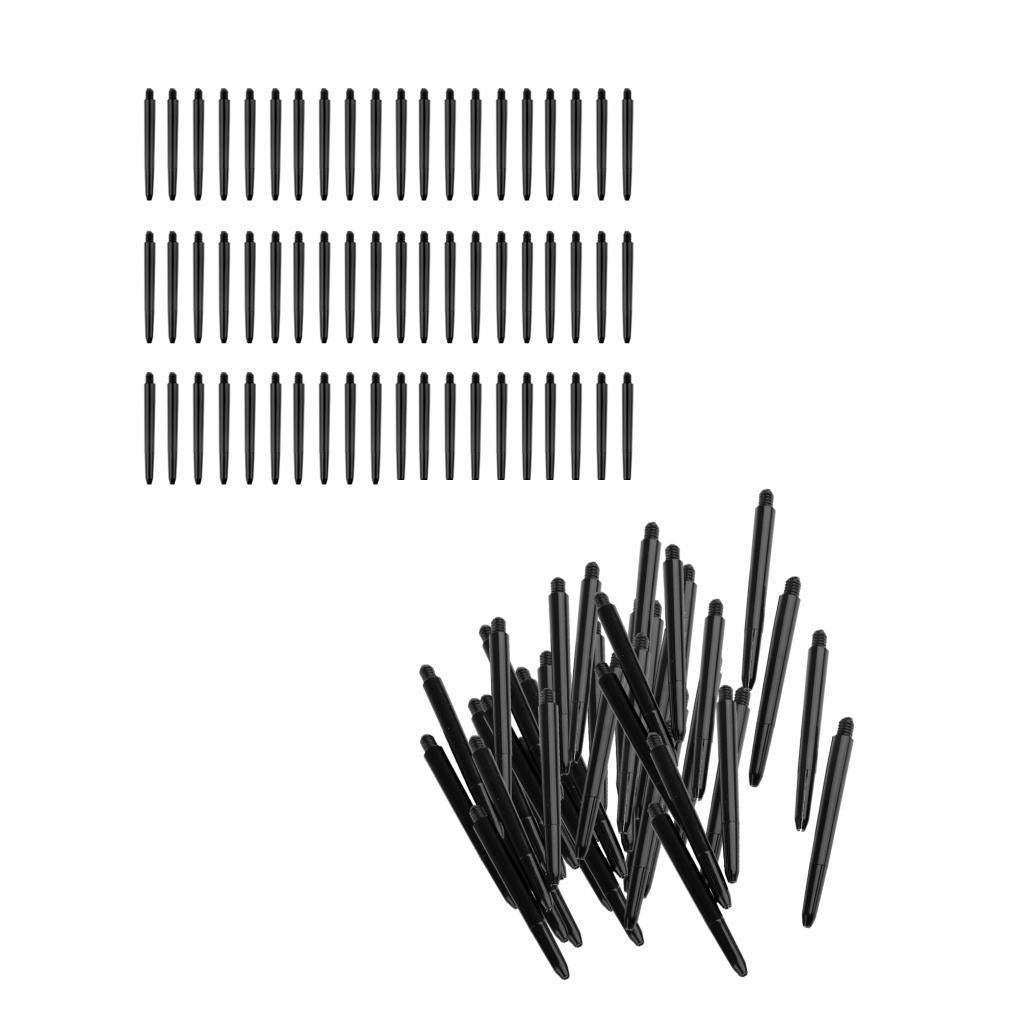 120 Pcs Durable Thread Plastic Re-Grooved Dart Stems Shafts Black