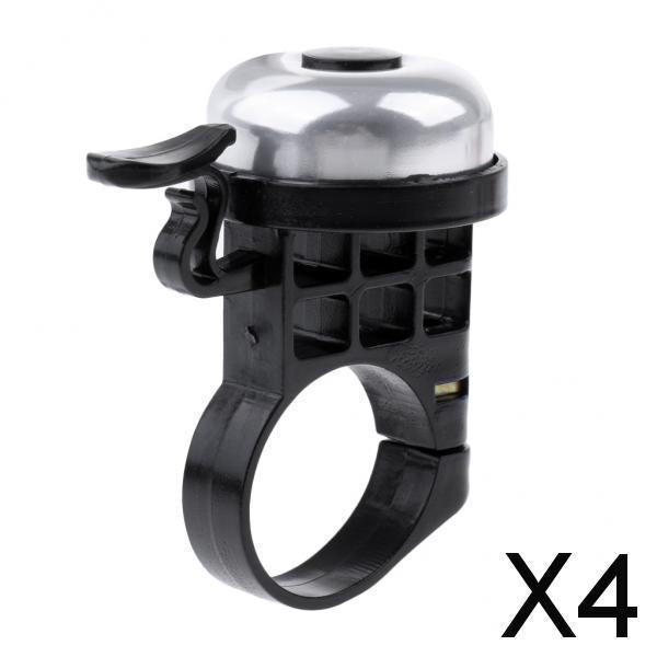 4xAluminum Alloy Bike Bell Loud Crisp Clear Sound Bike Ring Horn Accessories