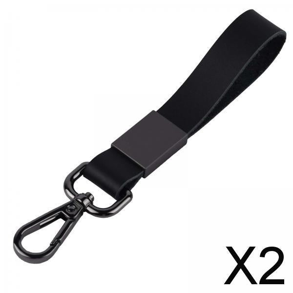2xMen Car Keychain Anti Lost Metal Clip Key Fob Keychain Valentine's Day Gifts Black