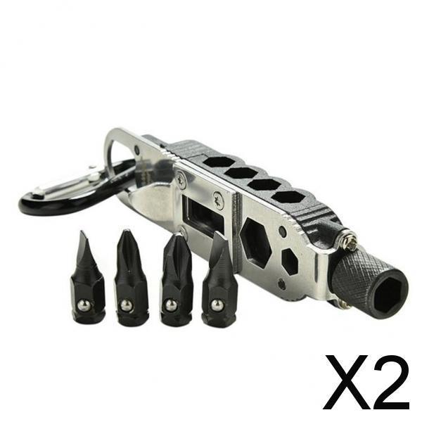 2xCompact Multifunctional Screwdriver Outdoor Portable Hexagon Wrench Survival