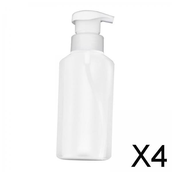 4xPlastic Clear Empty Foam Bottle 150ml Soap Shampoo Dispenser Pump Container