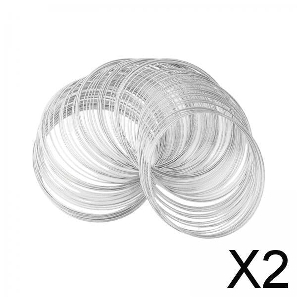 2xMemory Wire for Jewelry Making Beading Wire for Bangle Handmade Silver