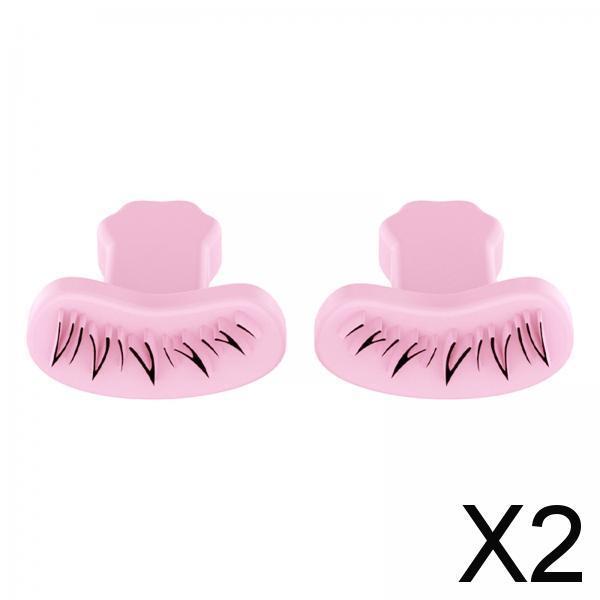 2x2x Eyelash Stamps Stencil with Handle Lazy DIY Lower Lashes Eyelash Template pink