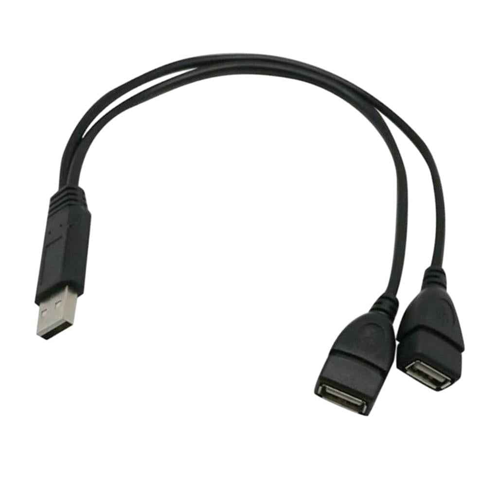 USB 2.0 Y Adapter Male To 2 Dual Female Jack Y Splitter Cord Cable Adapter