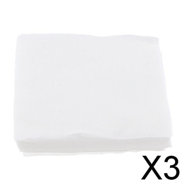 3x200x Disposable Face Cleansing Makeup Removing Square Cotton Pads Nail Wipes