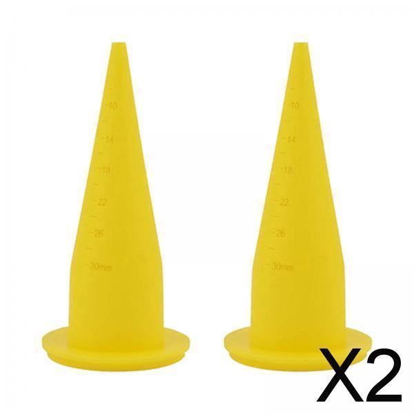 2x2 Piece Fishing Boilie Spare Nozzles Bait Making Accessories Yellow