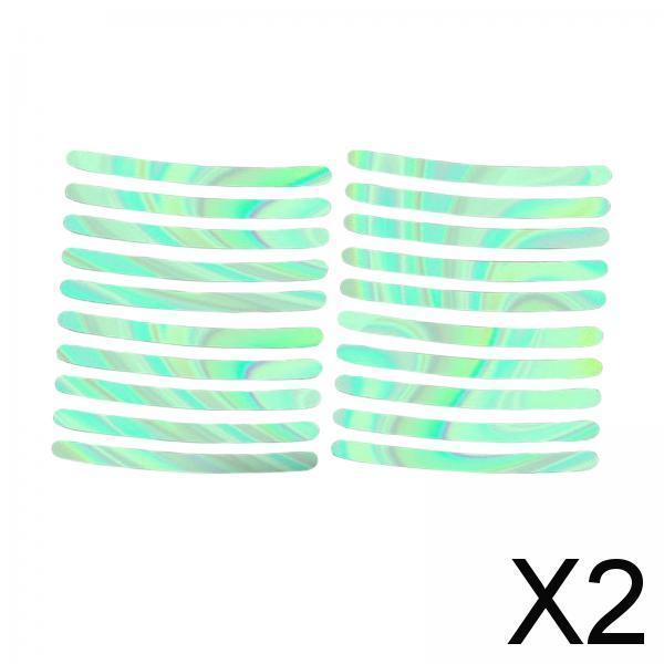 2x20Pcs Car Wheel Hub Reflective Stickers for Bicycle Night Driving