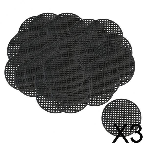 3xPlastic Drainage Mesh Sheet Bonsai Flowerpot Bottom Net 5.5cm_40Pcs