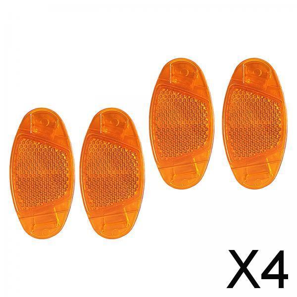 4x4 Pieces Bicycle Spoke Reflector Bike Reflectors for Bicycle Wheel Road Bike Yellow