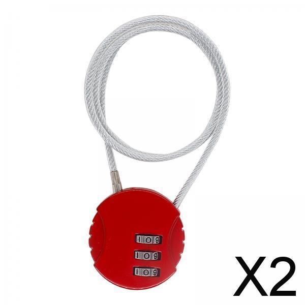 2xMotorcycle Helmet Lock Cycling lock Universal mini Backpack Red
