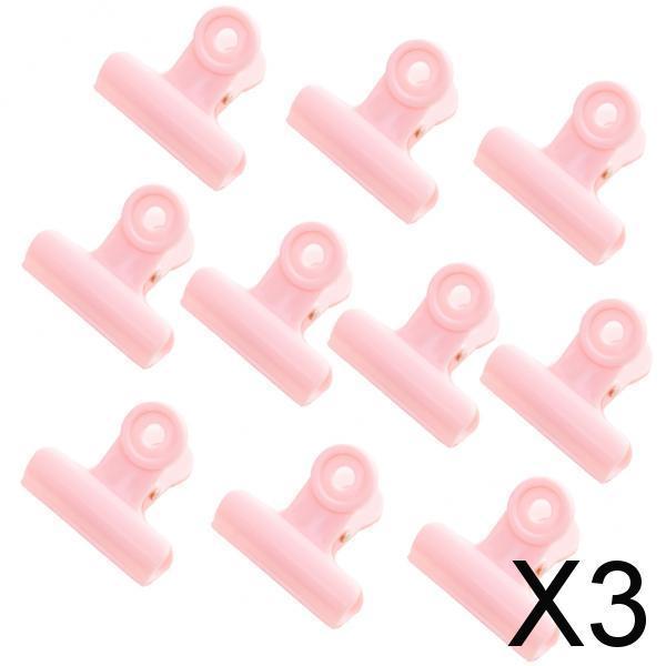 3xMetal Clips Pink
