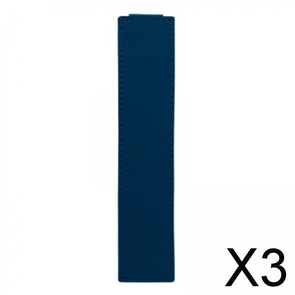 3xElastic Band Pen Holder Pen Sleeve for Hardcover Journals Planners Notebooks Dark Blue