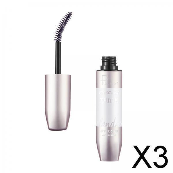3x4D Voluminous Mascara Waterproof Eye Makeup No Flaking Thick Curling Eyelash Brown