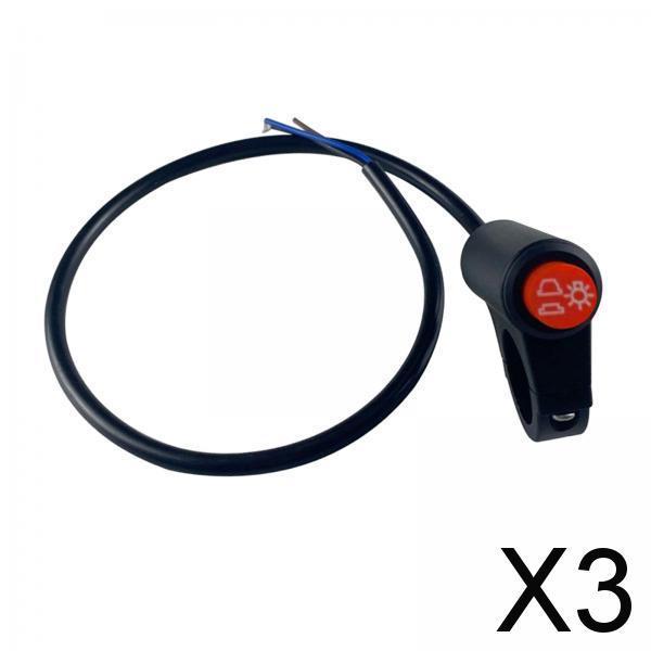 3xMotorcycle Hazard Light Switch Button for Motorbike Modified Parts style C