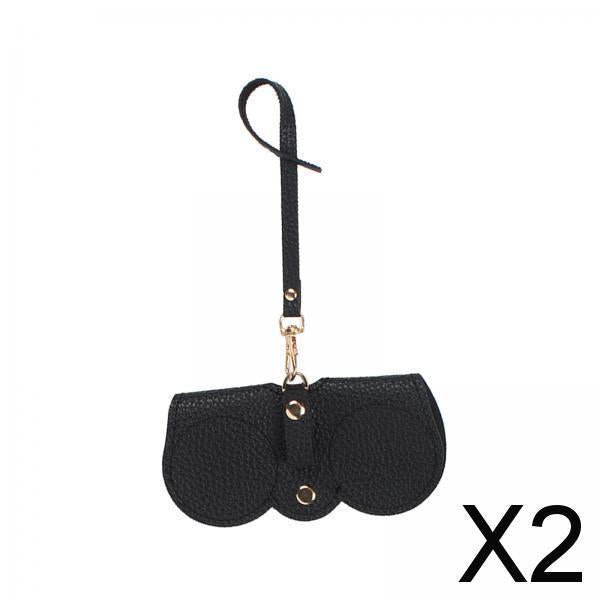 2xSunglasses Bag Holder Trendy Eyeglasses Storage Box for Street Camping Black