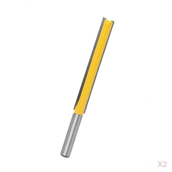2x 3 Extra Long Straight Router Bit Wood Milling Cutter Slotted Trimming"