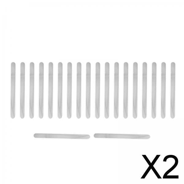 2x20Pcs Ice Cream Sticks Reusable Cakesicle Sticks for Kitchen DIY Crafts Clear