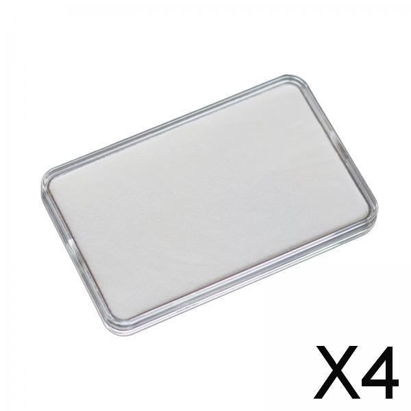 4xClear Plastic Ancient Coin Collection Display Storage Box Case Portable Size