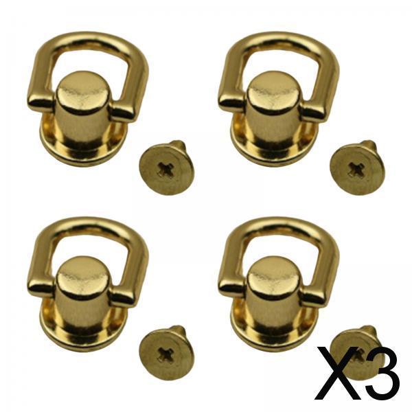 3x4x Metal Bag Side Anchors Purse Making Buckles Hooks Clasps Gold