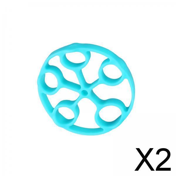 2xSilicone Finger Strengthener Forearm Pianist Exercise Hand Gripper Exerciser Blue 8.8LB