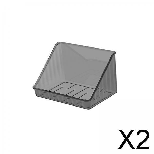 2xClear Shower Floating Shelf No Drilling Bathroom or Bedroom Organization Gray S