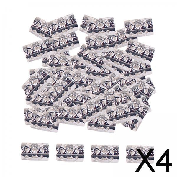 4x100x Dreadlocks Beads Rings Hair Accessories for Women and Men Hair Braiding Silver 10mmx15mm