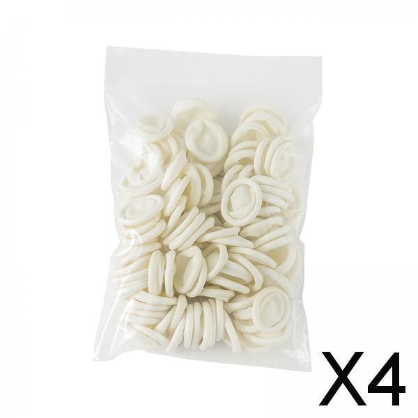 4xRubber Fingertips Protective Latex Finger Cots for Jewelry Cleaning Nail Art 100Pcs