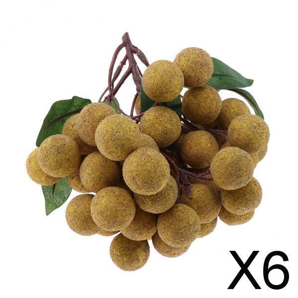 6xArtificial Vegetables Model- Fake Food for Kids Baby Playing -Longan