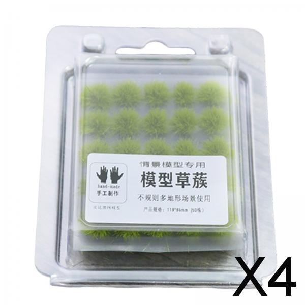 4x50Pcs Artificial Miniature Model Grass Railroad Scenery Sand Table Layout A