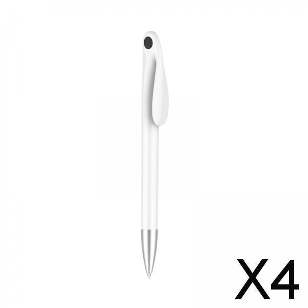 4xPlastic Ballpoint Pen 1.0mm Fineliner Continuous Ink Fashion for Draw Office Black Dot