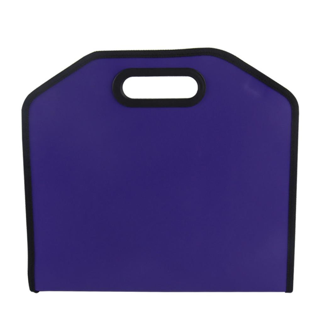 A4 Size File Expanding Folder Organizer File Document Storage Pockets Purple