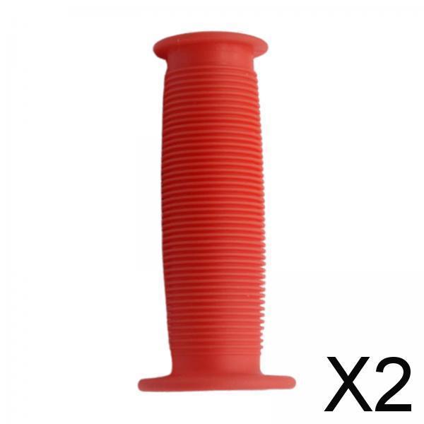 2xBike Handlebar Grip Durable Bicycle Handle Grips for Biking Skateboard Bikes Red