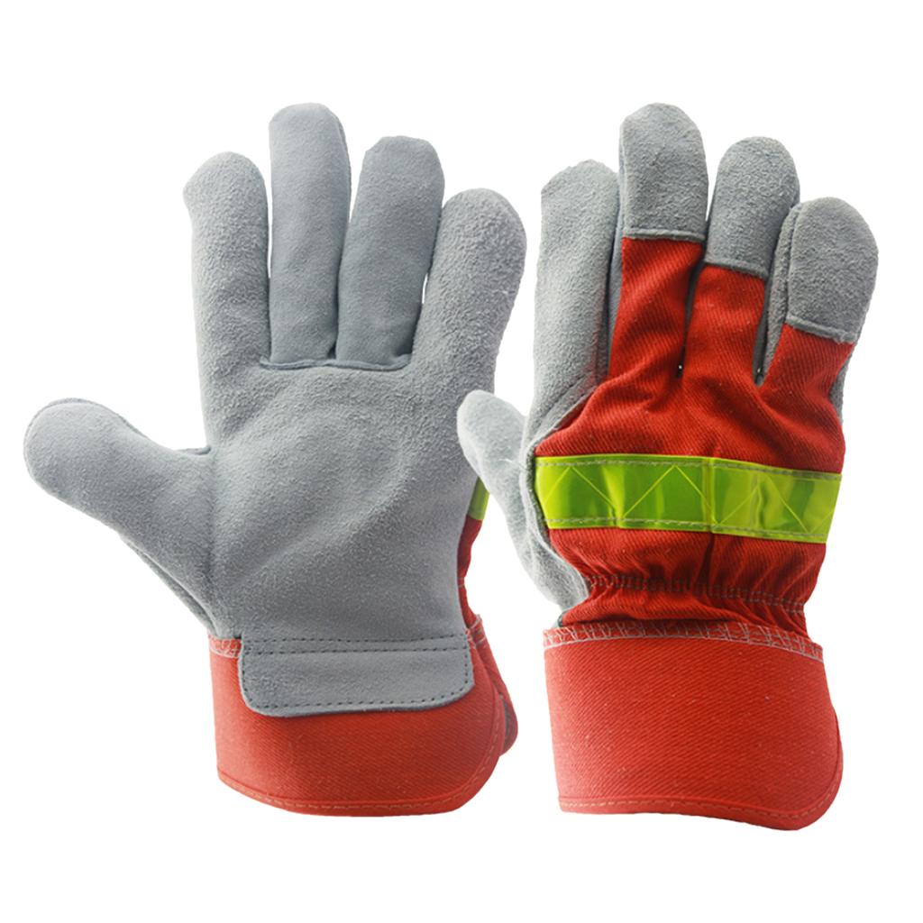 Leather Labor Gloves Welding Work Glove Safety Anti Fire Protective Gauntlet