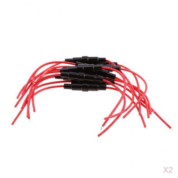 20 Pieces Waterproof Inline Tube Fuse Holder Block Connector