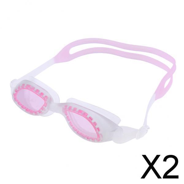 2xKids Anti-Fog Anti-UV Waterproof Swimming Goggles Glasses Eyewear Pink
