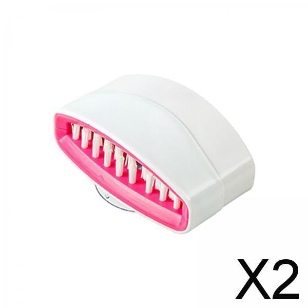 2xCutlery Cleaner Brush Dish Scrubbing Brush for Chopsticks Fork Kitchen Tools Red